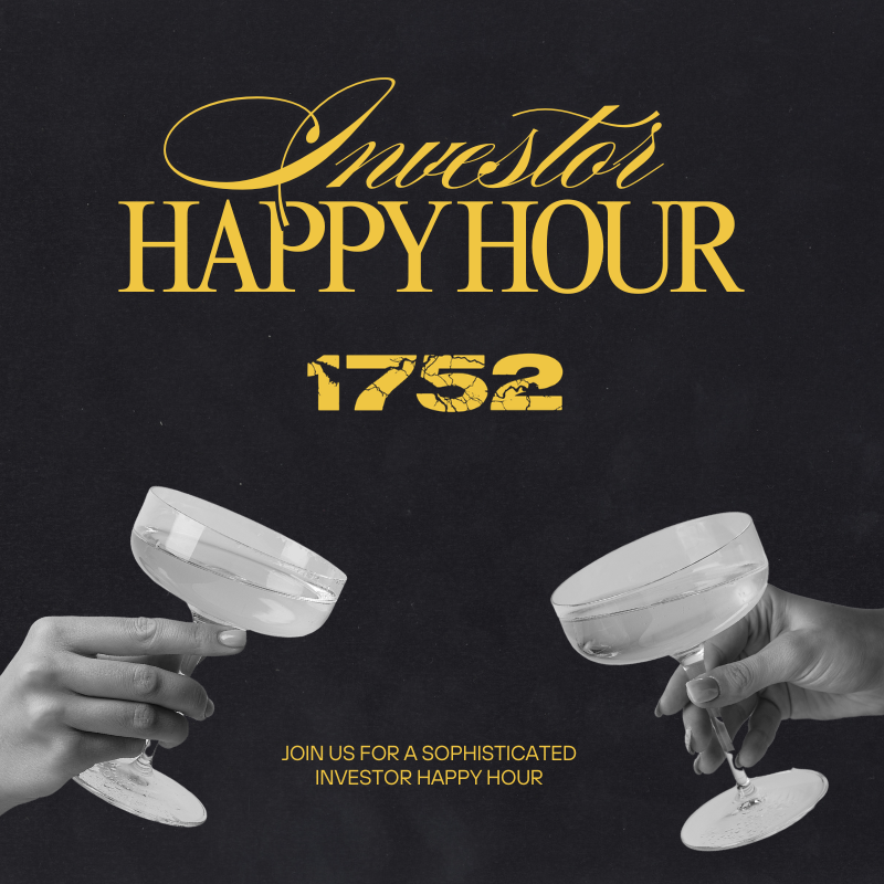 1752vc Investor Happy Hour invitation in West Hollywood