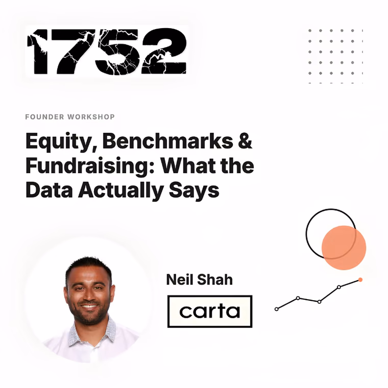 Founder Workshop: Equity, Benchmarks and Fundraising with Neil Shah of Carta